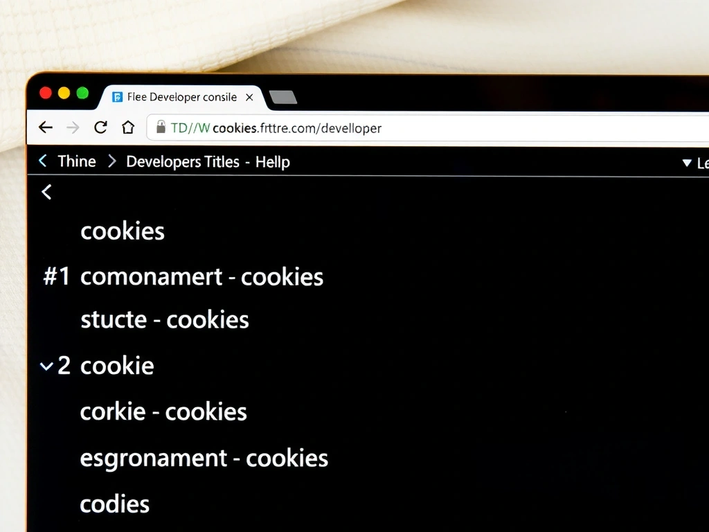 Browser console showing cookie list structure