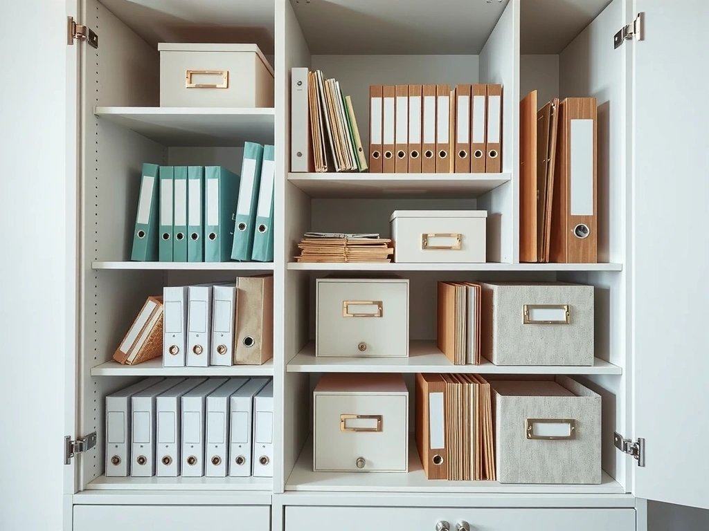 Organized filing system representing structured data management